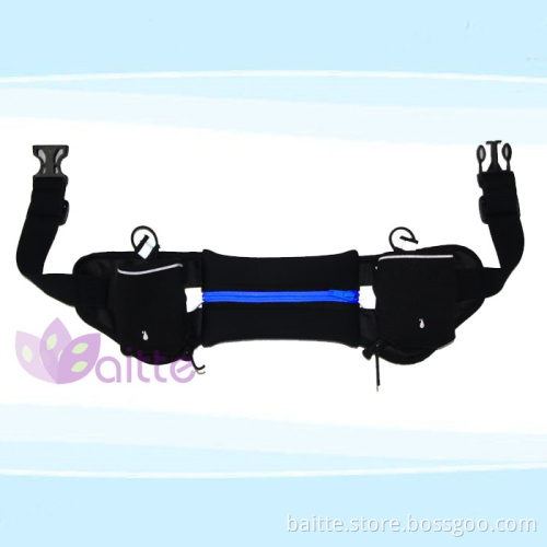 Travelling outdoor sports waist bag with water bottle holder mondy wallet pacage belt zip pouch